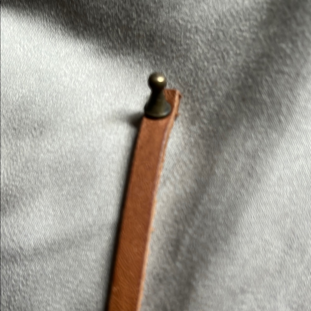 Vintage Abercrombie & Fitch Brown Leather Bracelet with Blue Beads - Picture 5 of 7
